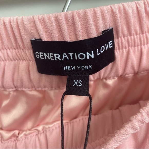 𝅺NEW WITH TAG‎ GENERATION LOVE AUDRINA RUFFLE MINI SILK SKIRT - Picture 4 of 8